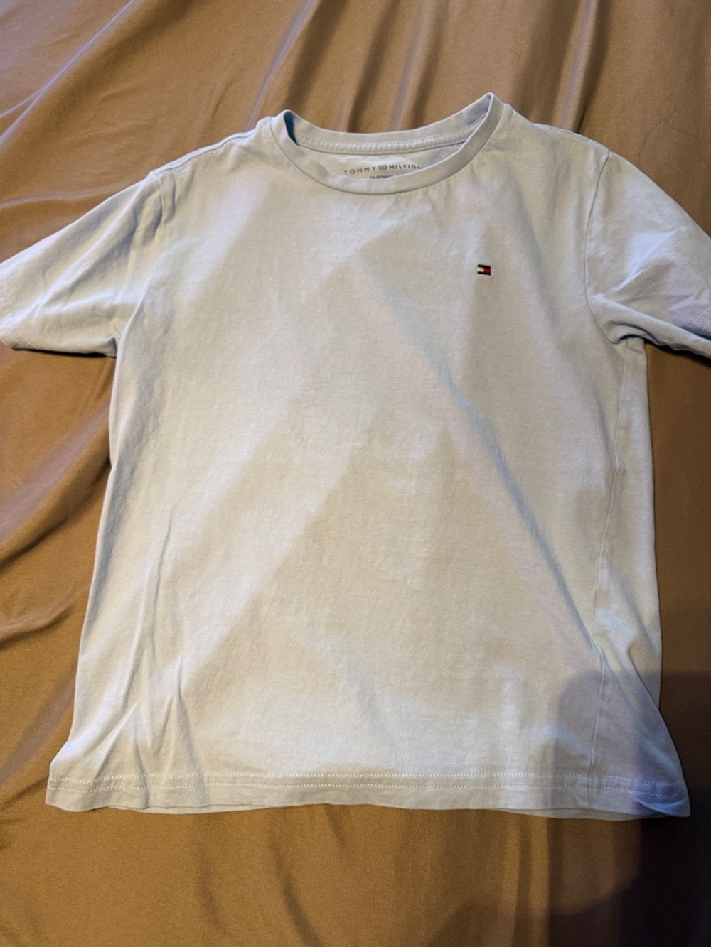 Tommy Hilfiger Boys  Pale Blue Crew Neck Short Sleeve Tee